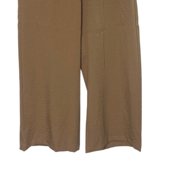 Funyyzo Wide Leg Pants Womens XL Brown New Elastic Waist - Picture 4 of 9